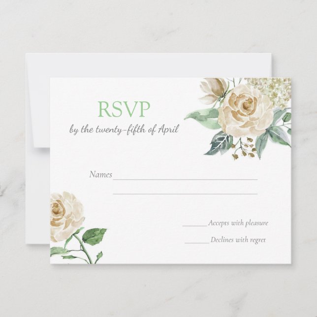 Southern Blooms RSVP Card (Front)