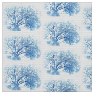 Southern Blue Oak Toile Fabric
