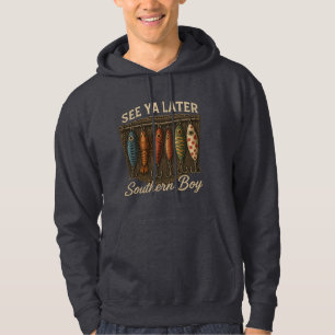 Southern Boy Fishing Rustic Hunting Hoodie