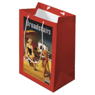 Southern British Railways Family on Beach Medium Gift Bag