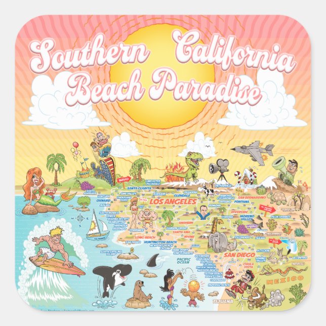 Southern Cal Square Sticker (Front)