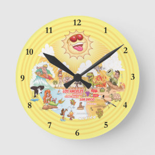 Southern California Acrylic Clock