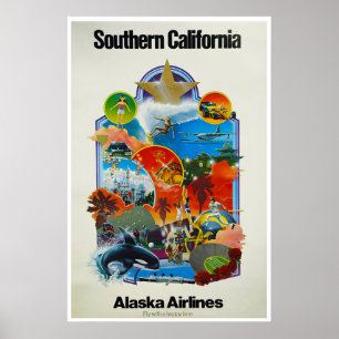 Southern California Art Travel Poster Alaska Print