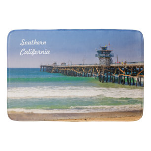 Southern California beach and pier in San Clemente Bath Mat