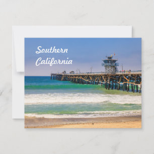 Southern California beach and pier in San Clemente Card
