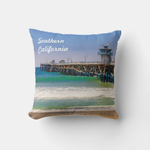Southern California beach and pier in San Clemente Cushion