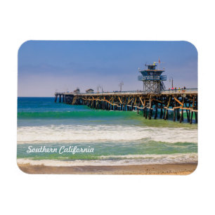 Southern California beach and pier in San Clemente Magnet
