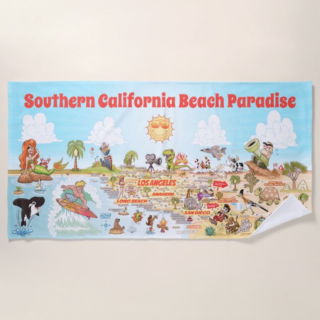 Southern California Beach Paradise Blanket (Front)