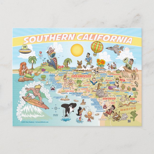 Southern California Beach Paradise Postcard (Front)