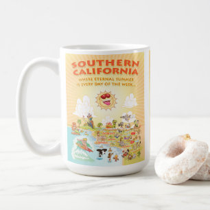 Southern California Cartoon Coffee Mug
