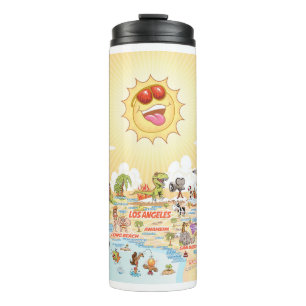 Southern California Cartoon Thermal Tumbler