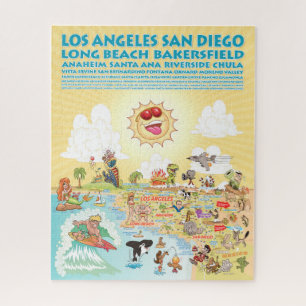 Southern California Cities List Jigsaw Puzzle