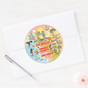 Southern California Classic Round Sticker