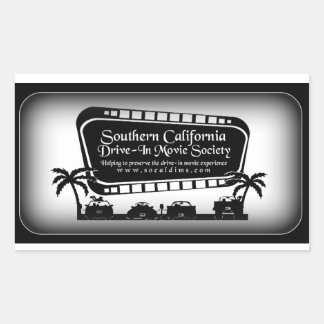 Southern California Drive-In Movie Society Swag Rectangular Sticker