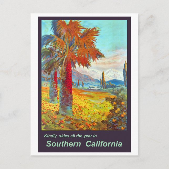 Southern California Palm Tree Postcard (Front)