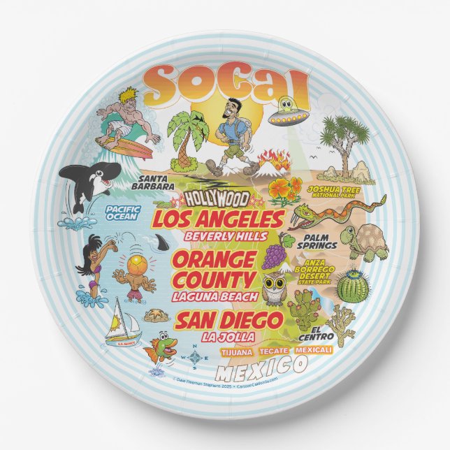 Southern California Paper Plate (Front)