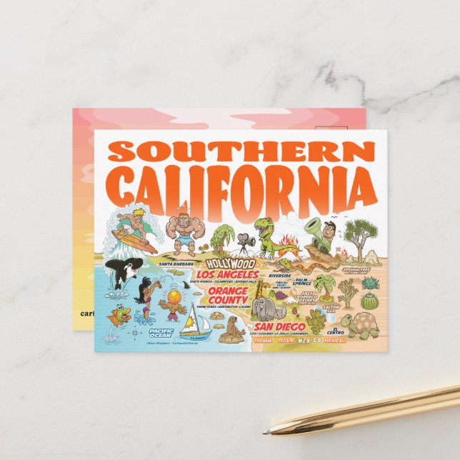 Southern California Postcard (Front/Back In Situ)