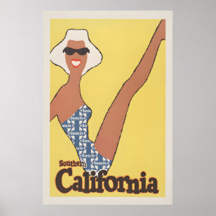 Southern California - Santa Fe Railroad Poster
