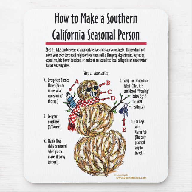 Southern California Seasonal Person Mousepad (Front)