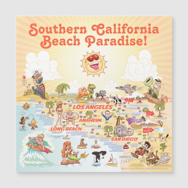 Southern California Souvenir Magnet (Front)