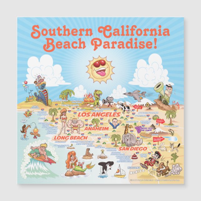 Southern California Souvenir Magnet (Front)