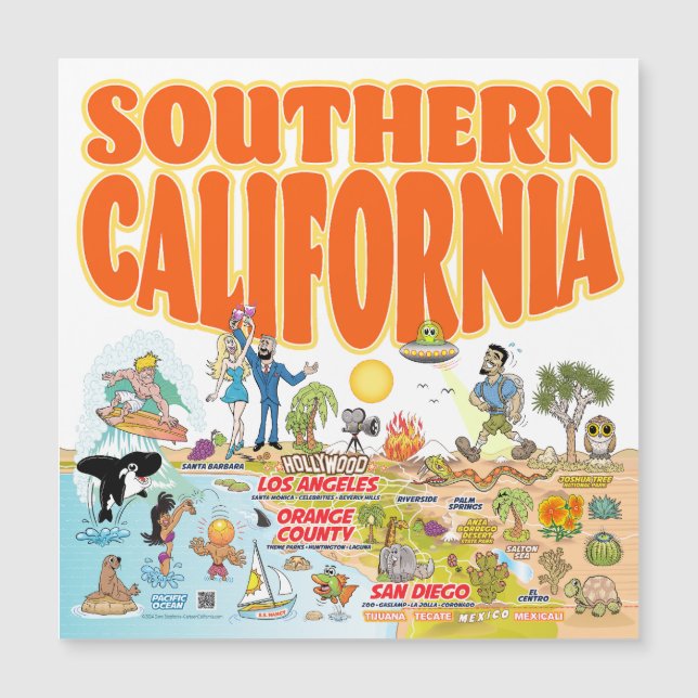 Southern California Souvenir Magnet (Front)