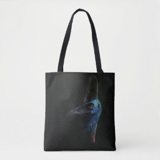 Southern Cassowary black tote Bag