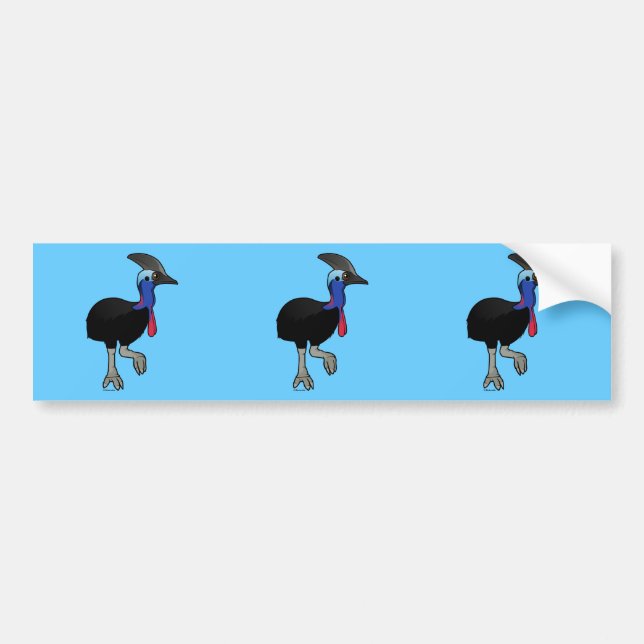 Southern Cassowary Bumper Sticker (Front)