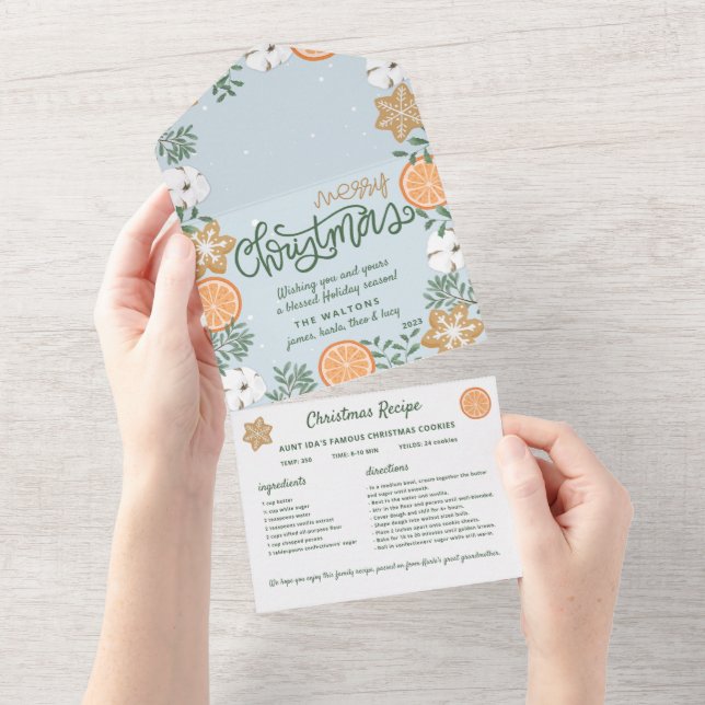 Southern Charm Christmas Card Recipe Sharing (Tearaway)