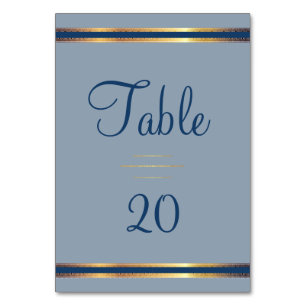 Southern Charm Dusty Blue Reception Table Number