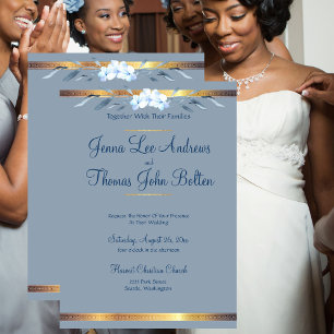Southern Charm - Wedding Invitation - Dusty Blue
