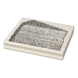 Southern Coconut Frosting Layer Cake Slice Dessert Rubber Stamp