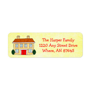 Southern Colonial Preppy Yellow Address Labels