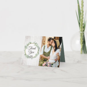 Southern Cotton Boll Country Wedding Thank You Card