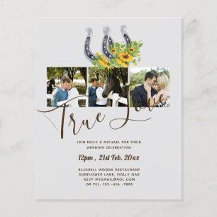 Southern Country Rustic Photo BUDGET Wedding Flyer