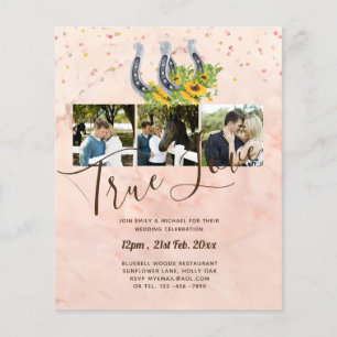 Southern Country Rustic Photo BUDGET Wedding Flyer