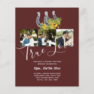 Southern Country Rustic Photo BUDGET Wedding Flyer