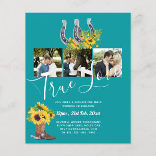 Southern Country Rustic Photo BUDGET Wedding Flyer
