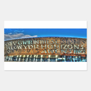 Southern England Country Road & Pasture Scene Rectangular Sticker