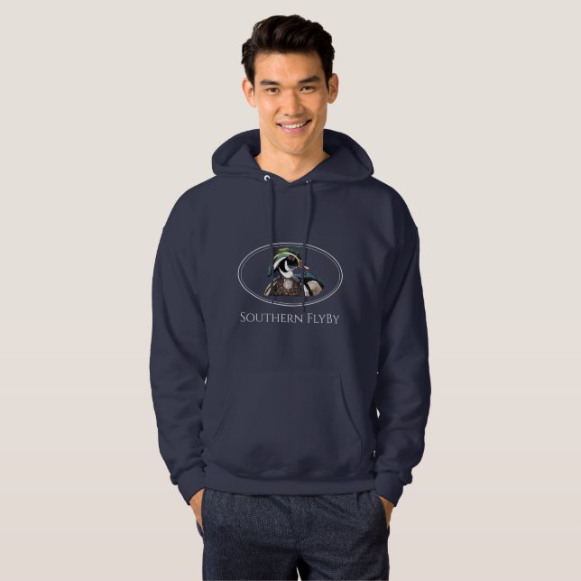 Southern FlyBy Wood Duck Mens Hoodie (Front Full)