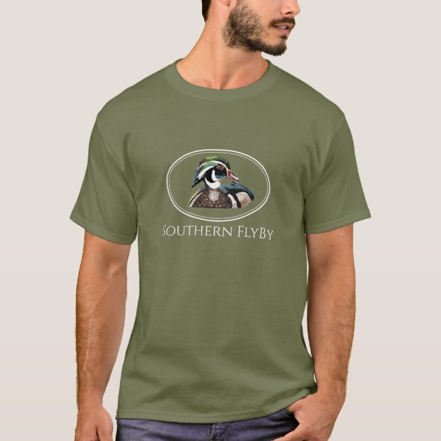 Southern FlyBy Wood Duck  Mens T-shirt (Front)