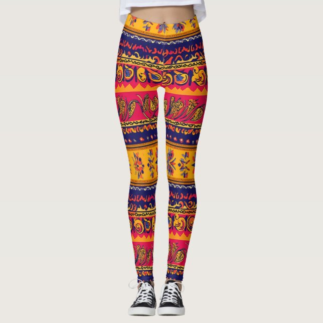 Southern Folklore Pattern Leggings (Front)