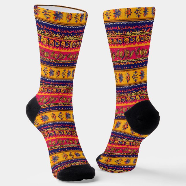 Southern Folklore Pattern Socks (Angled)
