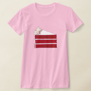 Southern Food Red Velvet Layer Cake Slice Bakery T-Shirt