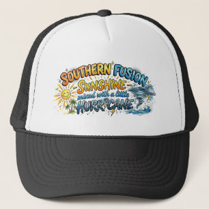 Southern Fusion Sunshine Hurricane Sassy Beach Trucker Hat
