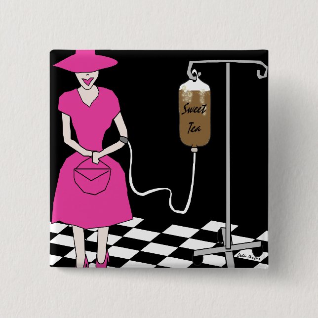 Southern Gal's Sweet Tea IV Button (Front)