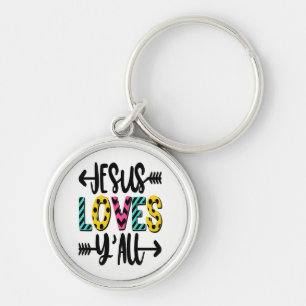 Southern Girl Gift Jesus Y'all Bible Christian Key Ring