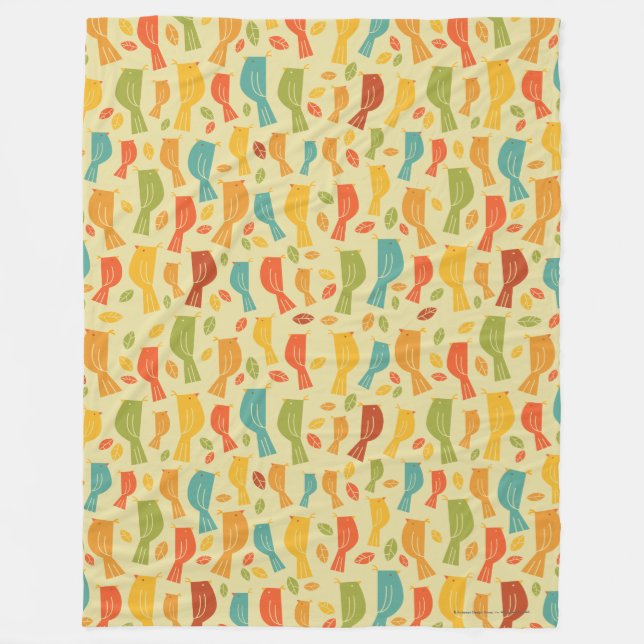 Southern Grammar Chart Bird Pattern Fleece Blanket (Front)