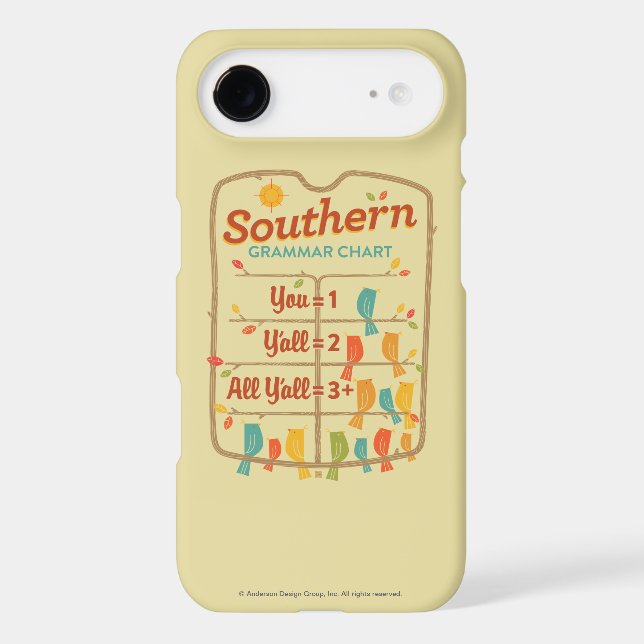 Southern Grammar Chart Case-Mate iPhone Case (Back)