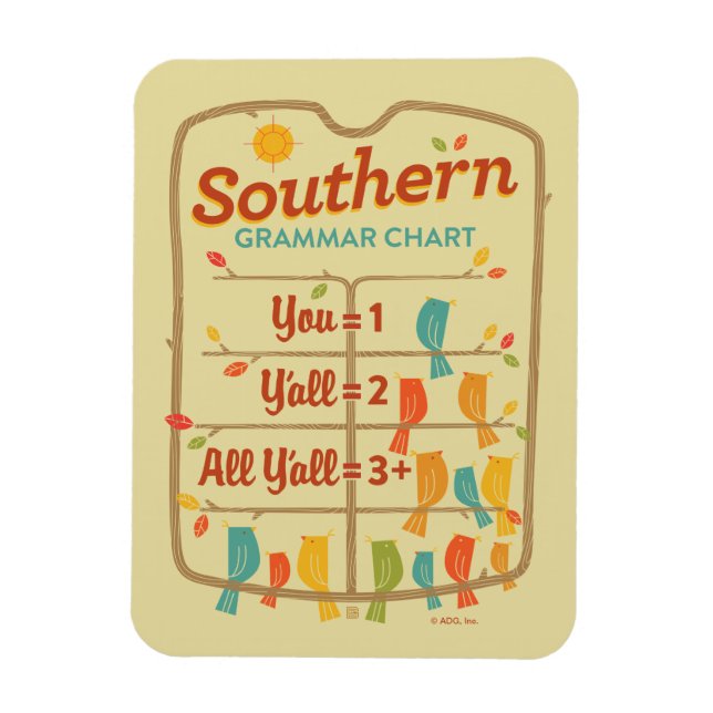 Southern Grammar Chart Magnet (Vertical)